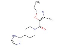 1-[(2-ethyl-4-methyl-1,3-oxazol-5-yl)carbonyl]-4-(1H-imidazol-2-yl)piperidine