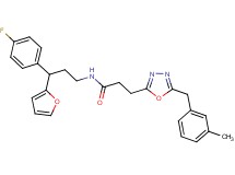 N-[3-(4-fluorophenyl)-3-(2-furyl)propyl]-3-[5-(3-methylbenzyl)-1,3,4-oxadiazol-2-yl]propanamide