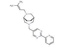 (1S*,5R*)-6-(3-methyl-2-buten-1-yl)-3-{[2-(2-pyridinyl)-5-pyrimidinyl]methyl}-3,6-diazabicyclo[3.2.2]nonane