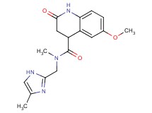 6-methoxy-N-methyl-N-[(4-methyl-1H-imidazol-2-yl)methyl]-2-oxo-1,2,3,4-tetrahydro-4-quinolinecarboxamide