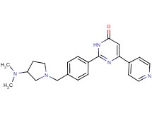 2-(4-{[3-(dimethylamino)pyrrolidin-1-yl]methyl}phenyl)-6-pyridin-4-ylpyrimidin-4(3H)-one