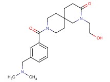 9-{3-[(dimethylamino)methyl]benzoyl}-2-(2-hydroxyethyl)-2,9-diazaspiro[5.5]undecan-3-one