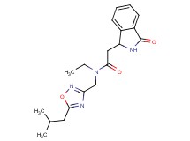 N-ethyl-N-[(5-isobutyl-1,2,4-oxadiazol-3-yl)methyl]-2-(3-oxo-2,3-dihydro-1H-isoindol-1-yl)acetamide