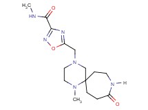 N-methyl-5-[(1-methyl-10-oxo-1,4,9-triazaspiro[5.6]dodec-4-yl)methyl]-1,2,4-oxadiazole-3-carboxamide