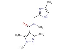 N,1,3,5-tetramethyl-N-[(4-methyl-1H-imidazol-2-yl)methyl]-1H-pyrazole-4-carboxamide