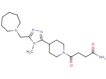 4-{4-[5-(azepan-1-ylmethyl)-4-methyl-4H-1,2,4-triazol-3-yl]piperidin-1-yl}-4-oxobutanamide