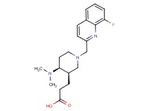 3-{(3R*,4S*)-4-(dimethylamino)-1-[(8-fluoroquinolin-2-yl)methyl]piperidin-3-yl}propanoic acid