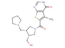 6-{[(3R*,4R*)-3-(hydroxymethyl)-4-(pyrrolidin-1-ylmethyl)pyrrolidin-1-yl]carbonyl}-5-methylthieno[2,3-d]pyrimidin-4(3H)-one