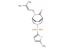 (1S*,5R*)-6-(3-methyl-2-buten-1-yl)-3-[(5-methyl-2-thienyl)sulfonyl]-3,6-diazabicyclo[3.2.2]nonan-7-one