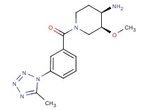 (3S*,4R*)-3-methoxy-1-[3-(5-methyl-1H-tetrazol-1-yl)benzoyl]piperidin-4-amine