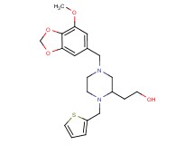 2-[4-[(7-methoxy-1,3-benzodioxol-5-yl)methyl]-1-(2-thienylmethyl)-2-piperazinyl]ethanol