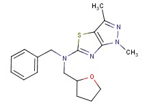 N-benzyl-1,3-dimethyl-N-(tetrahydrofuran-2-ylmethyl)-1H-pyrazolo[3,4-d][1,3]thiazol-5-amine