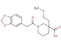 1-(1,3-benzodioxol-5-ylacetyl)-3-(2-methoxyethyl)-3-piperidinecarboxylic acid