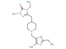 4-ethyl-5-({1-[(2-ethyl-4-methyl-1H-imidazol-5-yl)methyl]piperidin-4-yl}methyl)-2-methyl-2,4-dihydro-3H-1,2,4-triazol-3-one