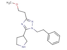 3-(2-methoxyethyl)-1-(2-phenylethyl)-5-pyrrolidin-3-yl-1H-1,2,4-triazole