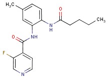 3-fluoro-N-[5-methyl-2-(pentanoylamino)phenyl]isonicotinamide