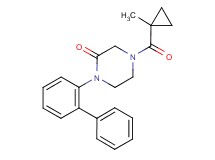 1-(2-biphenylyl)-4-[(1-methylcyclopropyl)carbonyl]-2-piperazinone