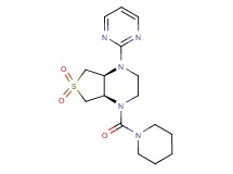 (4aS*,7aR*)-1-(piperidin-1-ylcarbonyl)-4-pyrimidin-2-yloctahydrothieno[3,4-b]pyrazine 6,6-dioxide