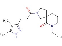 2-[3-(4,5-dimethyl-1H-pyrazol-3-yl)propanoyl]-7-ethyl-2,7-diazaspiro[4.5]decan-6-one