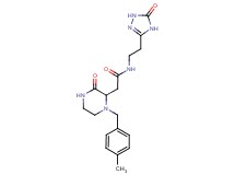 2-[1-(4-methylbenzyl)-3-oxo-2-piperazinyl]-N-[2-(5-oxo-4,5-dihydro-1H-1,2,4-triazol-3-yl)ethyl]acetamide