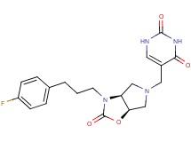 5-({(3aS*,6aR*)-3-[3-(4-fluorophenyl)propyl]-2-oxohexahydro-5H-pyrrolo[3,4-d][1,3]oxazol-5-yl}methyl)pyrimidine-2,4(1H,3H)-dione