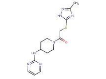 N-(1-{2-[(3-methyl-1H-1,2,4-triazol-5-yl)thio]acetyl}piperidin-4-yl)pyrimidin-2-amine