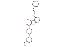 {1'-[(4-{[2-(1-cyclohexen-1-yl)ethyl]amino}-5-methylthieno[2,3-d]pyrimidin-6-yl)carbonyl]-1,4'-bipiperidin-3-yl}methanol