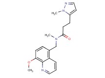 N-[(8-methoxyquinolin-5-yl)methyl]-N-methyl-3-(1-methyl-1H-pyrazol-5-yl)propanamide