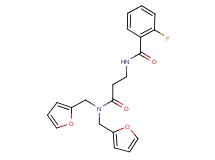 N-{3-[bis(2-furylmethyl)amino]-3-oxopropyl}-2-fluorobenzamide
