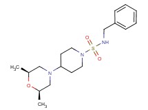 N-benzyl-4-[(2R*,6S*)-2,6-dimethylmorpholin-4-yl]piperidine-1-sulfonamide