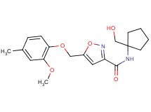 N-[1-(hydroxymethyl)cyclopentyl]-5-[(2-methoxy-4-methylphenoxy)methyl]isoxazole-3-carboxamide