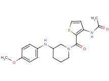 N-[2-({3-[(4-methoxyphenyl)amino]-1-piperidinyl}carbonyl)-3-thienyl]acetamide