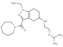 3-(1-azepanylcarbonyl)-1-ethyl-N-(2-isopropoxyethyl)-4,5,6,7-tetrahydro-1H-indazol-5-amine