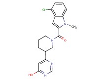 6-{1-[(4-chloro-1-methyl-1H-indol-2-yl)carbonyl]piperidin-3-yl}pyrimidin-4-ol