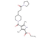 ethyl 3,5-dimethyl-4-({4-[3-oxo-3-(1-pyrrolidinyl)propyl]-1-piperidinyl}carbonyl)-1H-pyrrole-2-carboxylate