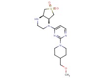 (4aR*,7aS*)-1-{2-[4-(methoxymethyl)piperidin-1-yl]pyrimidin-4-yl}octahydrothieno[3,4-b]pyrazine 6,6-dioxide