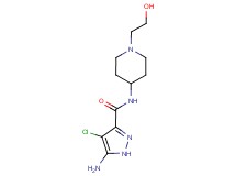 5-amino-4-chloro-N-[1-(2-hydroxyethyl)piperidin-4-yl]-1H-pyrazole-3-carboxamide