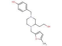 4-({3-(2-hydroxyethyl)-4-[(5-methyl-2-furyl)methyl]-1-piperazinyl}methyl)phenol
