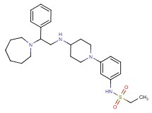 N-[3-(4-{[2-(1-azepanyl)-2-phenylethyl]amino}-1-piperidinyl)phenyl]ethanesulfonamide