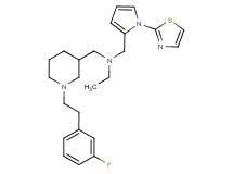 N-({1-[2-(3-fluorophenyl)ethyl]-3-piperidinyl}methyl)-N-{[1-(1,3-thiazol-2-yl)-1H-pyrrol-2-yl]methyl}ethanamine