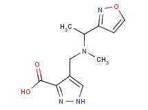 4-{[(1-isoxazol-3-ylethyl)(methyl)amino]methyl}-1H-pyrazole-3-carboxylic acid