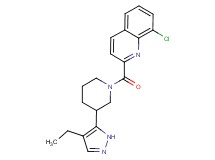 8-chloro-2-{[3-(4-ethyl-1H-pyrazol-5-yl)piperidin-1-yl]carbonyl}quinoline