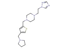 1-{[4-(pyrrolidin-1-ylmethyl)-2-thienyl]methyl}-4-[2-(1H-1,2,4-triazol-1-yl)ethyl]piperazine