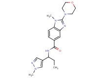 1-methyl-N-[1-(1-methyl-1H-pyrazol-4-yl)propyl]-2-(4-morpholinyl)-1H-benzimidazole-5-carboxamide