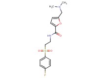 5-[(dimethylamino)methyl]-N-{2-[(4-fluorophenyl)sulfonyl]ethyl}-2-furamide