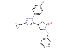 4-[1-(4-chlorophenyl)-3-cyclopropyl-1H-1,2,4-triazol-5-yl]-1-(pyridin-3-ylmethyl)pyrrolidin-2-one