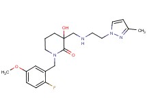 1-(2-fluoro-5-methoxybenzyl)-3-hydroxy-3-({[2-(3-methyl-1H-pyrazol-1-yl)ethyl]amino}methyl)piperidin-2-one