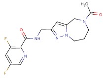 N-[(5-acetyl-5,6,7,8-tetrahydro-4H-pyrazolo[1,5-a][1,4]diazepin-2-yl)methyl]-3,5-difluoropyridine-2-carboxamide