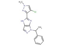 5-(4-chloro-1-methyl-1H-pyrazol-3-yl)-1-(1-phenylethyl)-1,4-dihydroimidazo[4,5-c]pyrazole