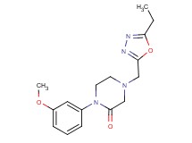 4-[(5-ethyl-1,3,4-oxadiazol-2-yl)methyl]-1-(3-methoxyphenyl)-2-piperazinone